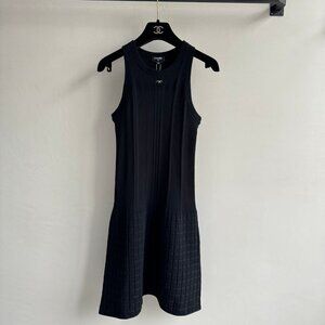 Chanel knit black maxi dress